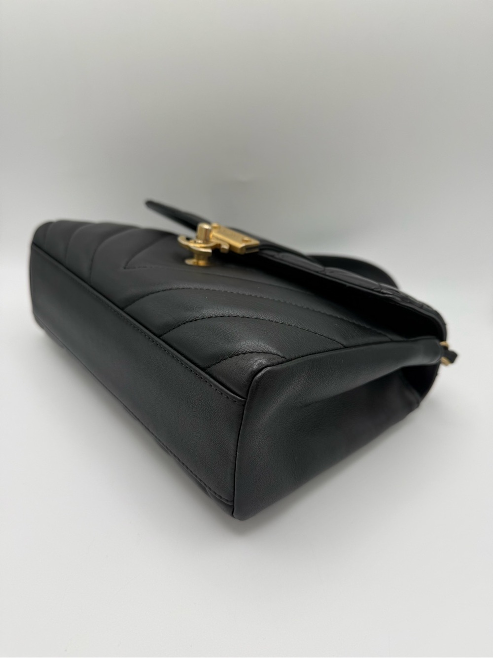 CHANEL Black Quilted Calfskin Leather Gold Class CC Top Handle Bag - Picture 7 of 17